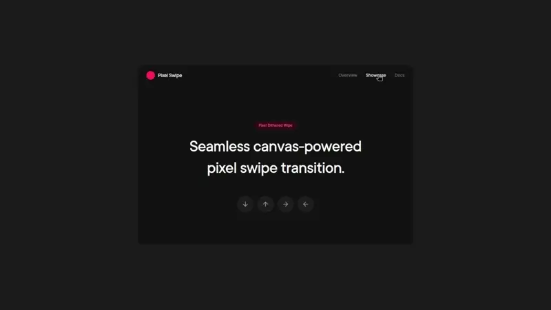 Pixel Swipe Page Transition