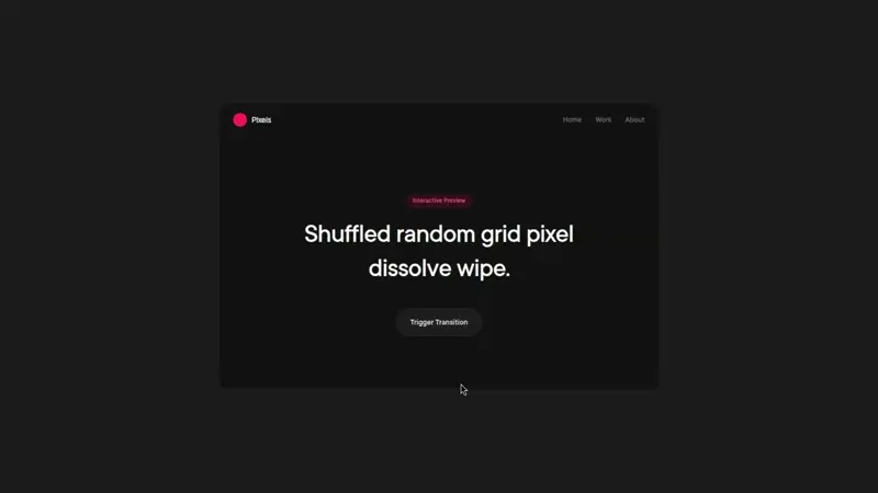 Pixel Page Transition