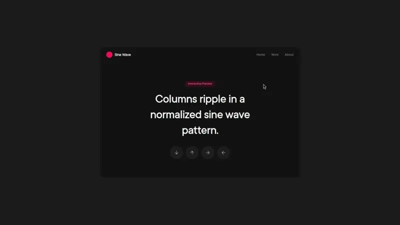 Sine Wave Page Transition