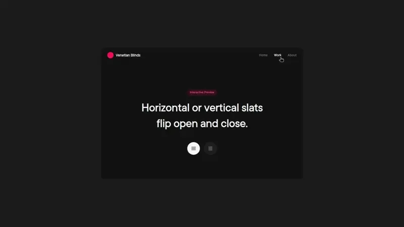 Venetian Blinds Page Transition
