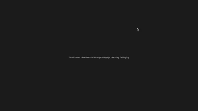 Word Focus Scroll